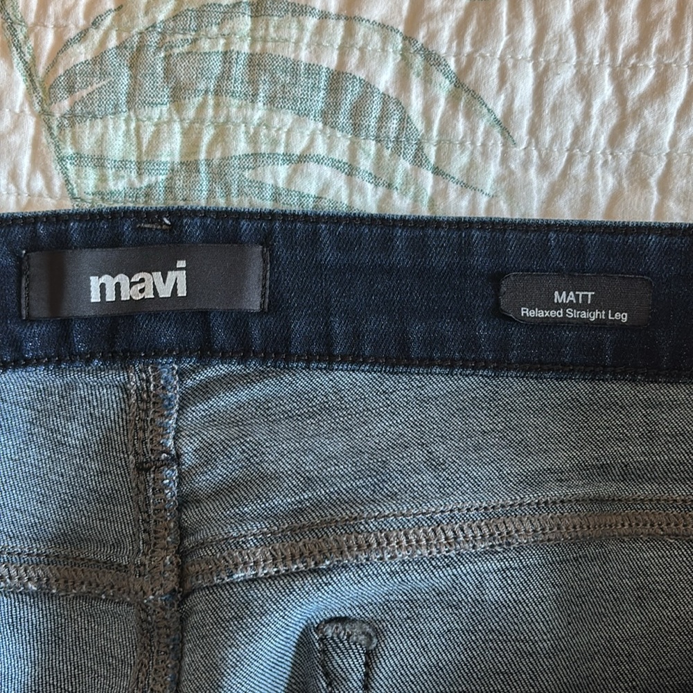 Mavi Men's Deep Indigo Jeans Matt relaxed fit, size 35/32 - Picture 2 of 3